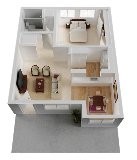 Normandy Park One Bedroom One Bathroom Apartment